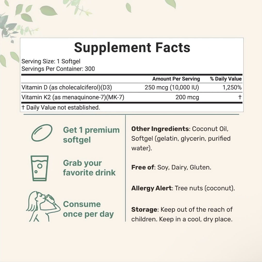 Vitamin D3 K2 Softgels