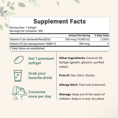 Vitamin D3 K2 Softgels
