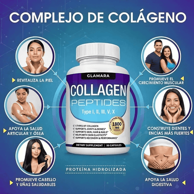 GLAMARA Colágeno Multitipo 5-en-1
