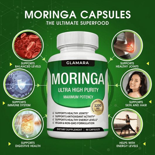GLAMARA Pure Moringa Powder for Immune, Gut health