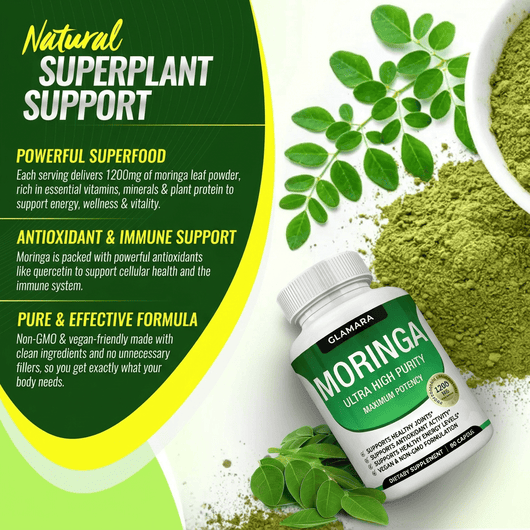 GLAMARA Pure Moringa Powder for Immune, Gut health